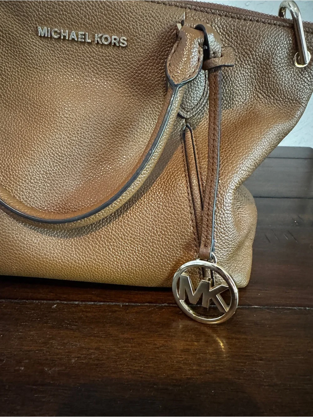 Michael Kors Brown Sierra Medium Satchel with Matching Wallet